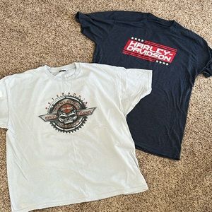 2- men’s Harley Davidson’s tees size 2XL